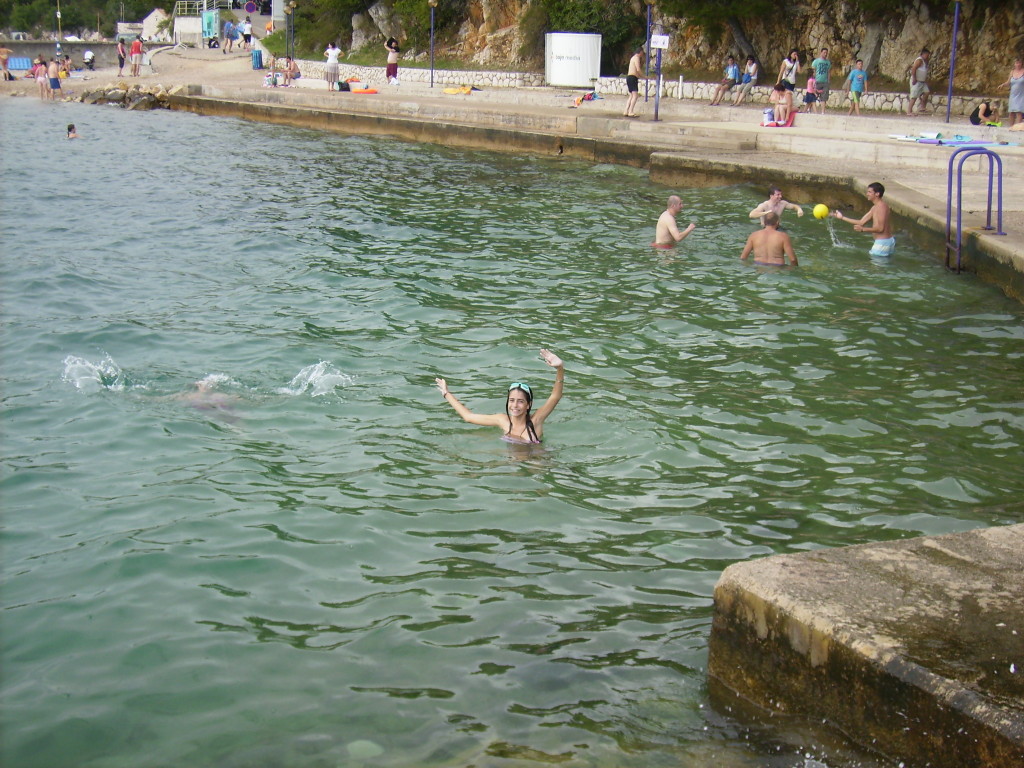 Baño en el Mar Adriático.
