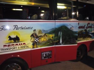 Bus de Perama en Lombok.
