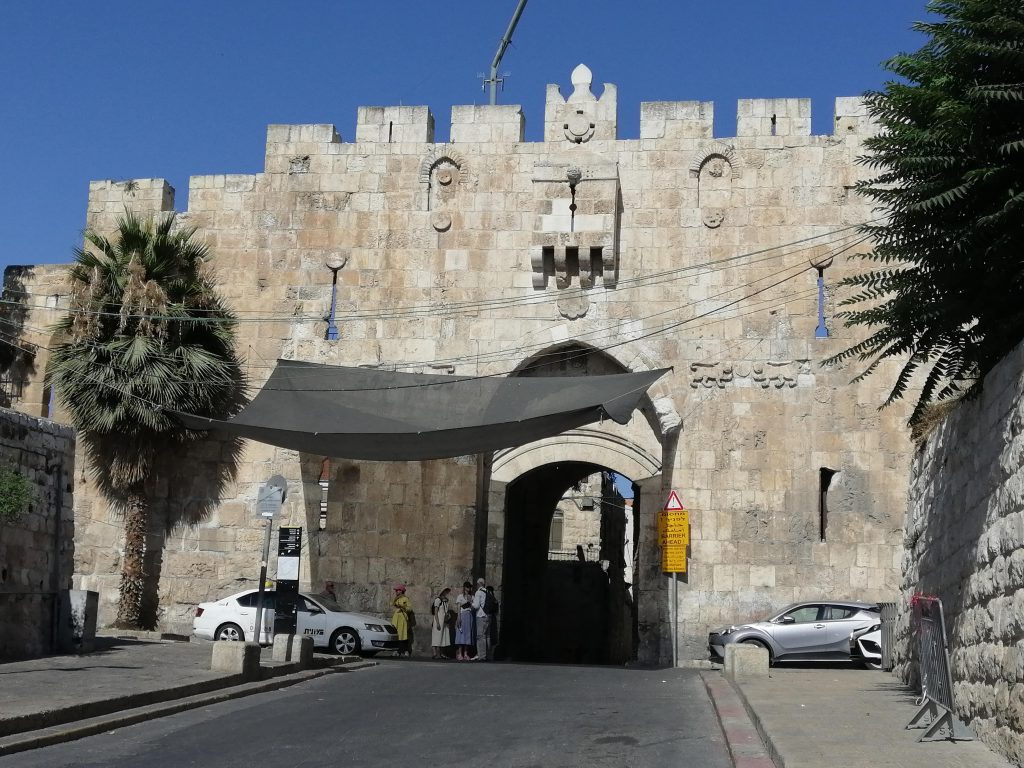 Puerta de los Leones en Jerusalén, Israel.